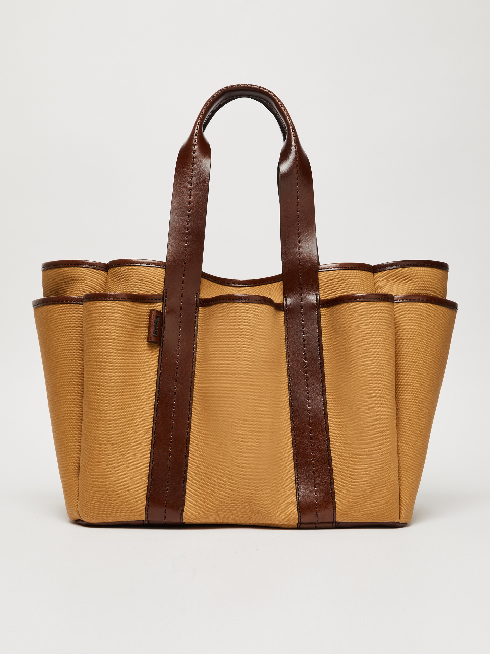 GARDENCABASL Canvas and leather Giardiniera tote bag - 1