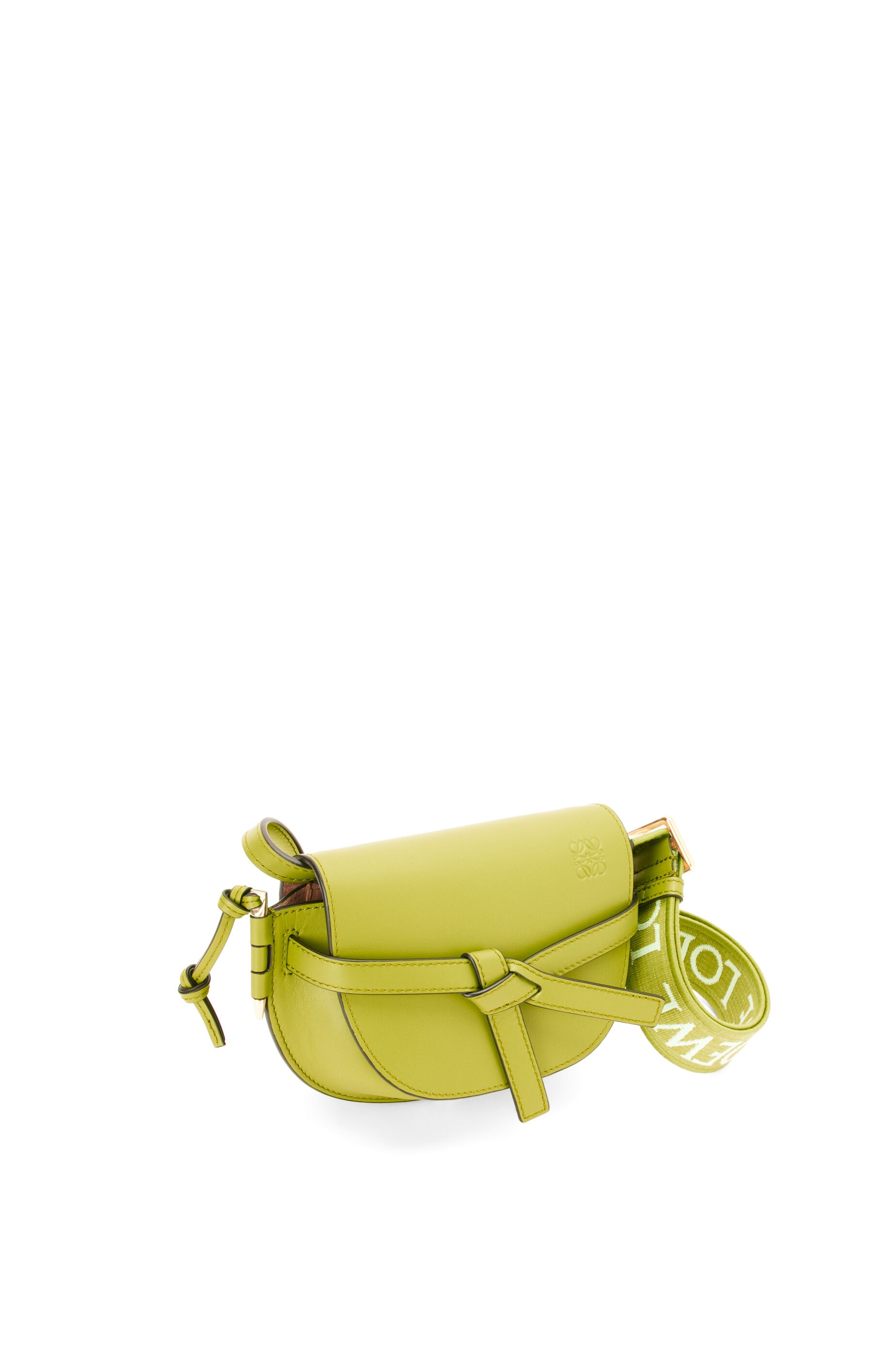 Mini Gate Dual bag in soft calfskin and jacquard - 3