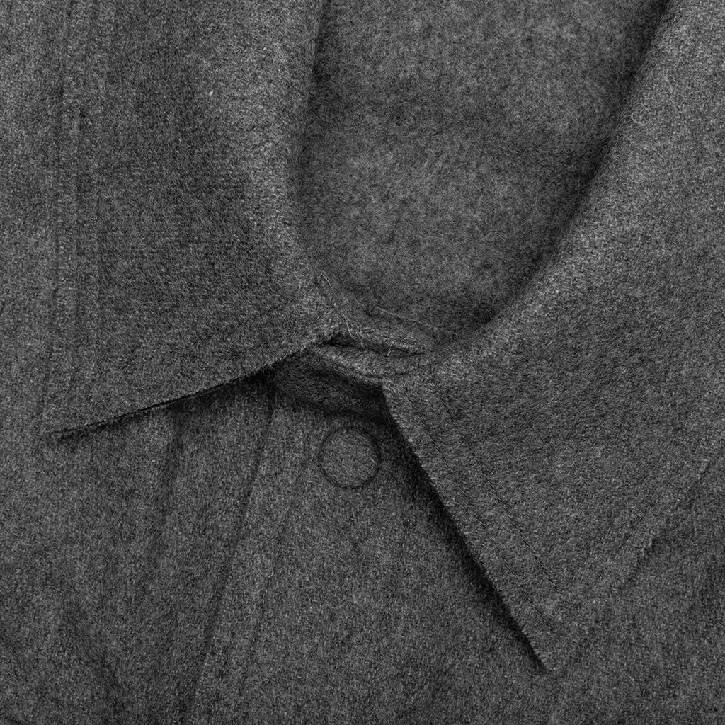 HELMUT LANG WOOL FLANNEL SHIRT - GREY MELANGE - 3
