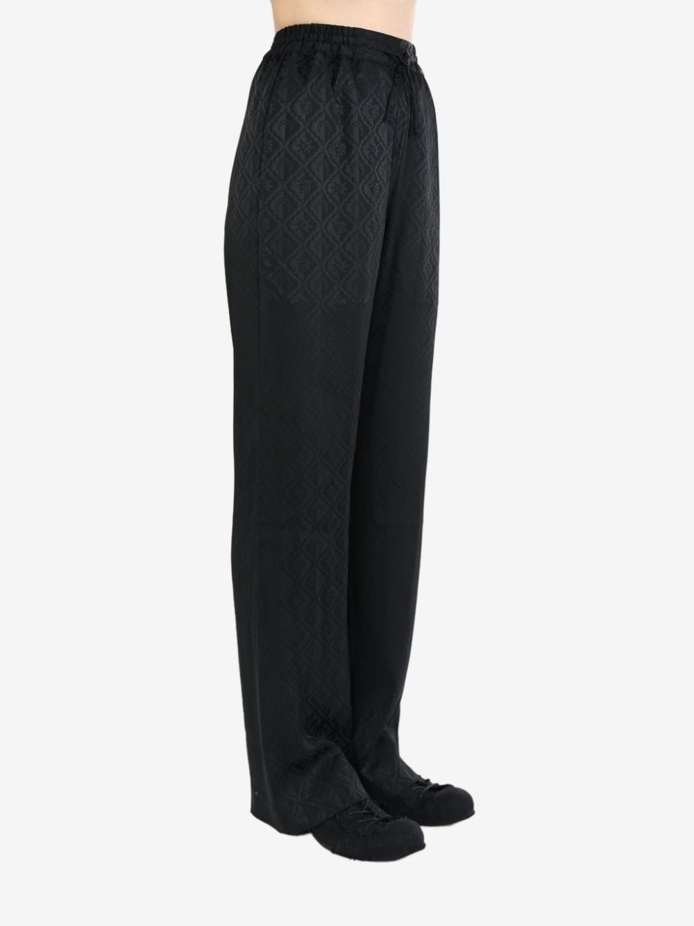 moon-print flared trousers - 2