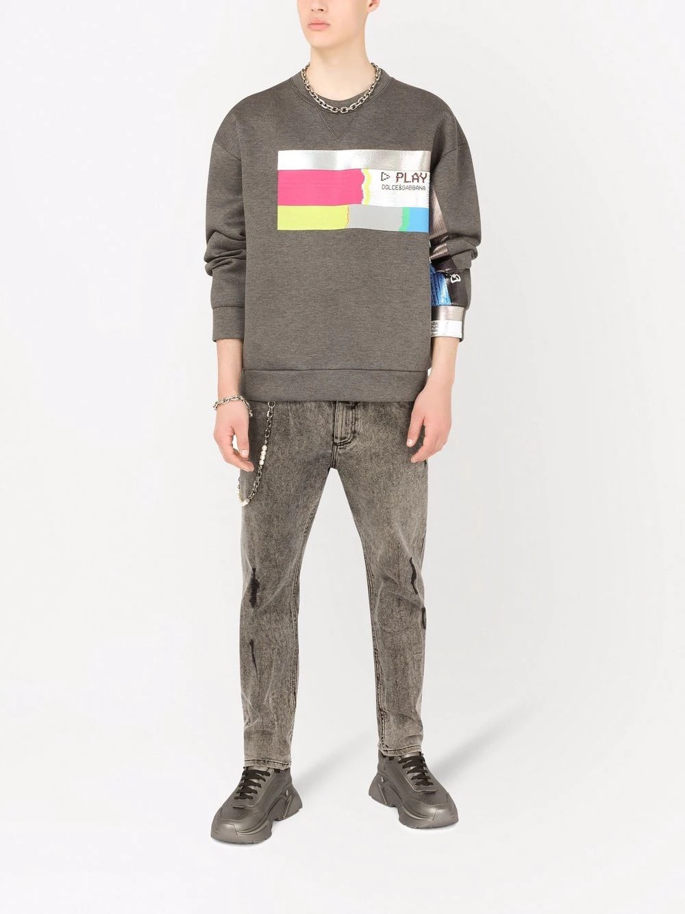 graphic-print cotton sweatshirt - 2
