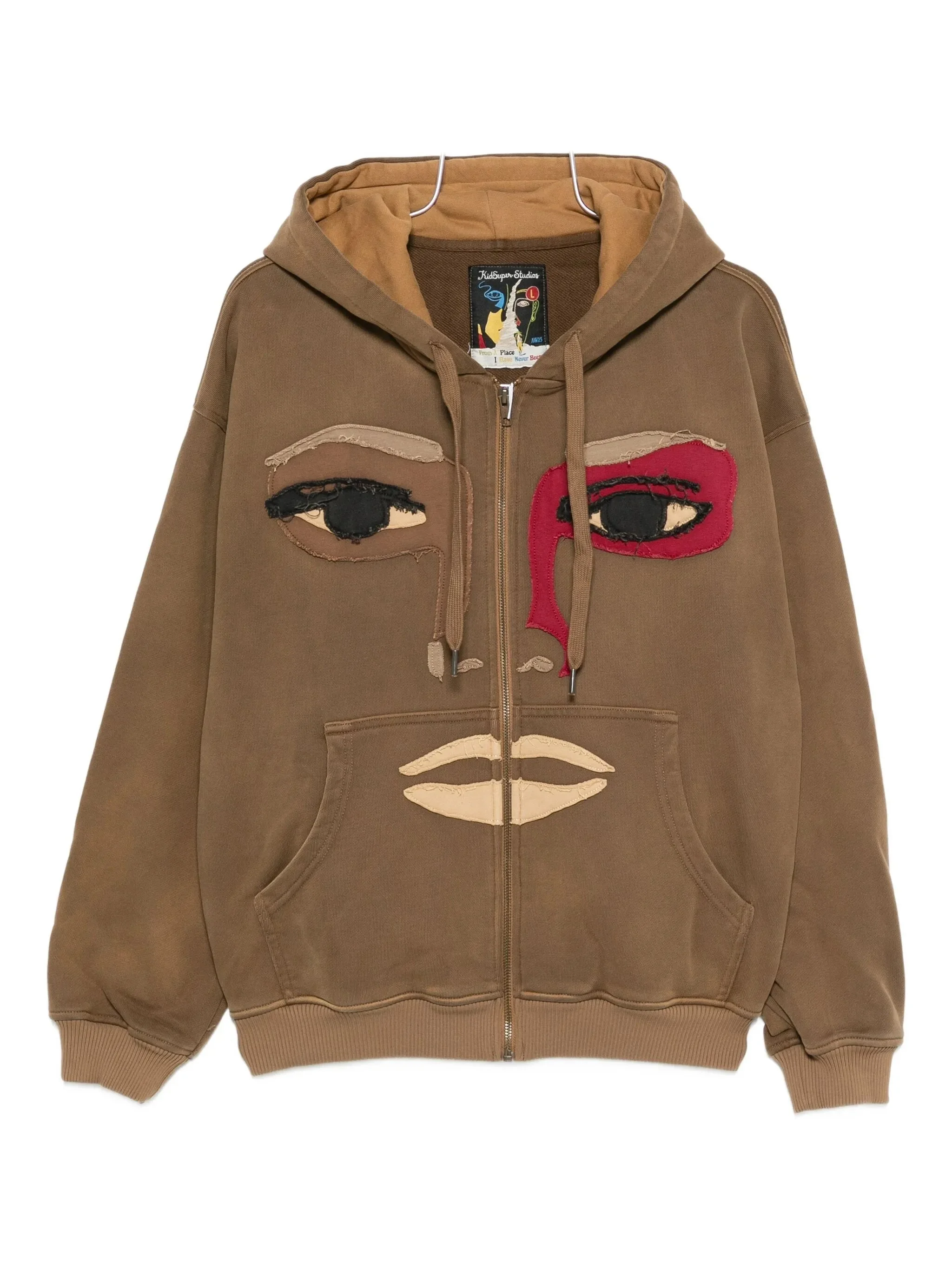 Kidsuper Face-appliqué Zip-up Hoodie - 1