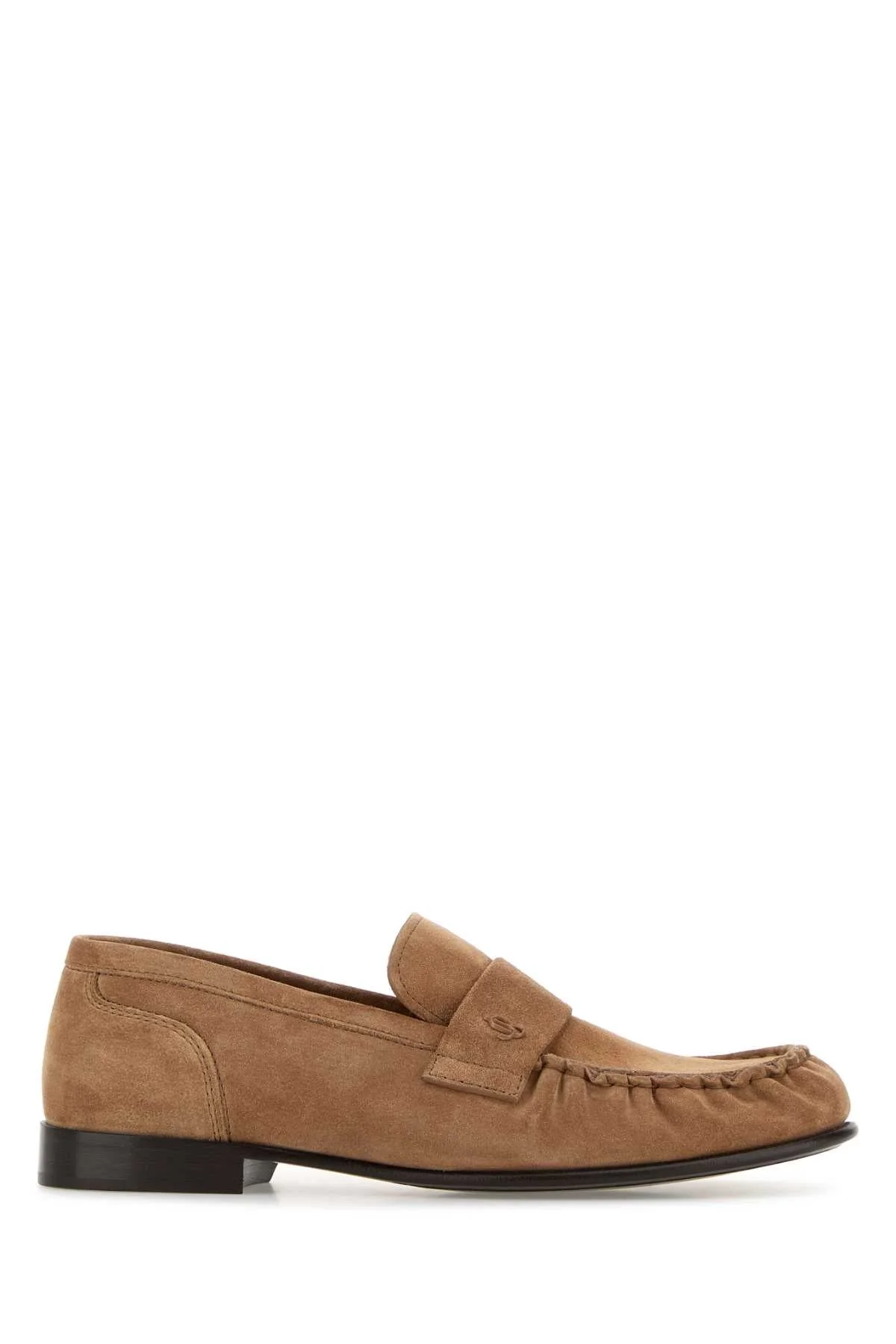 Jimmy Choo Women Camel Suede Ellis Loafers - 1