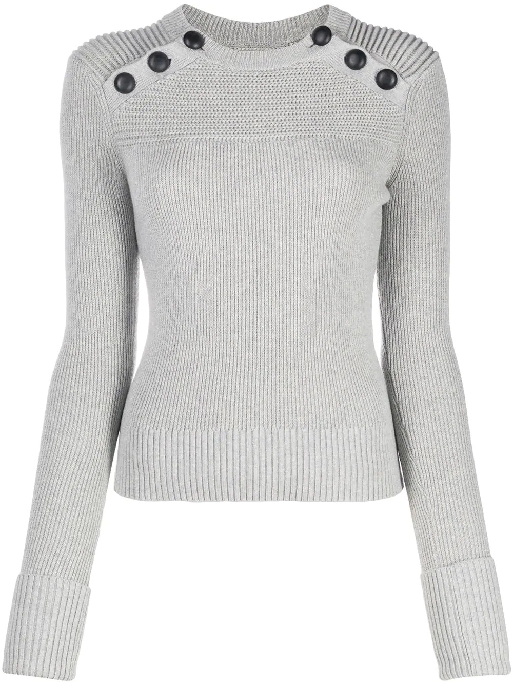 shoulder-button knit jumper - 1