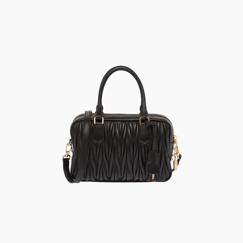 Matelassé nappa leather top-handle bag - 4