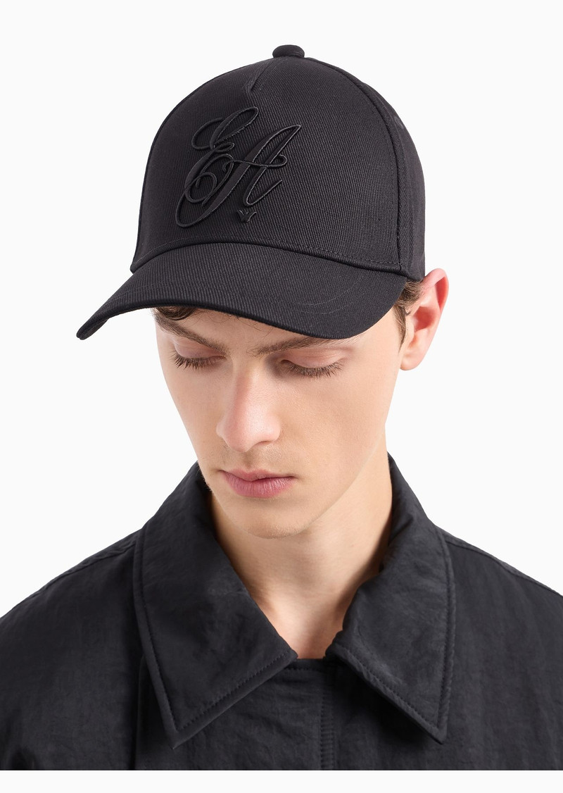Twill baseball cap with signature EA logo embroidery 3