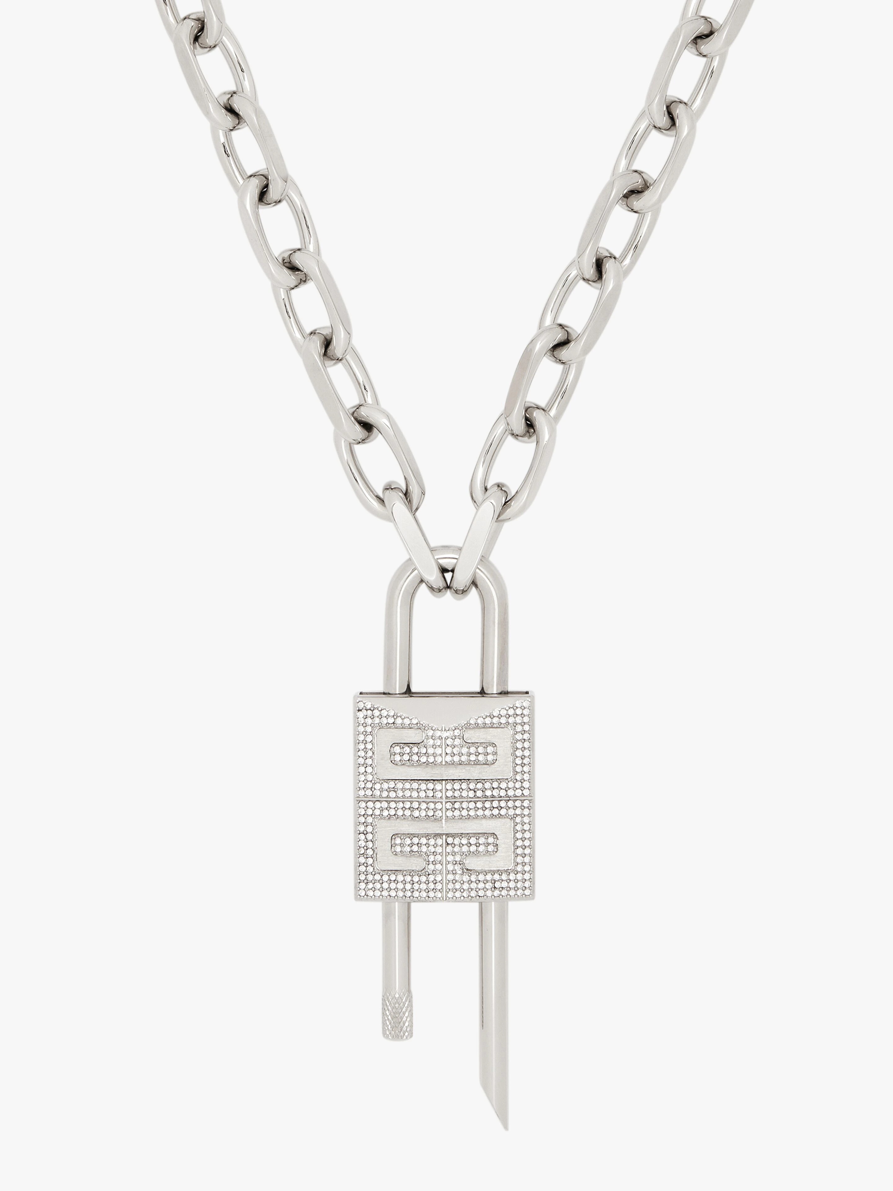 LOCK NECKLACE WITH CRYSTALS - 2