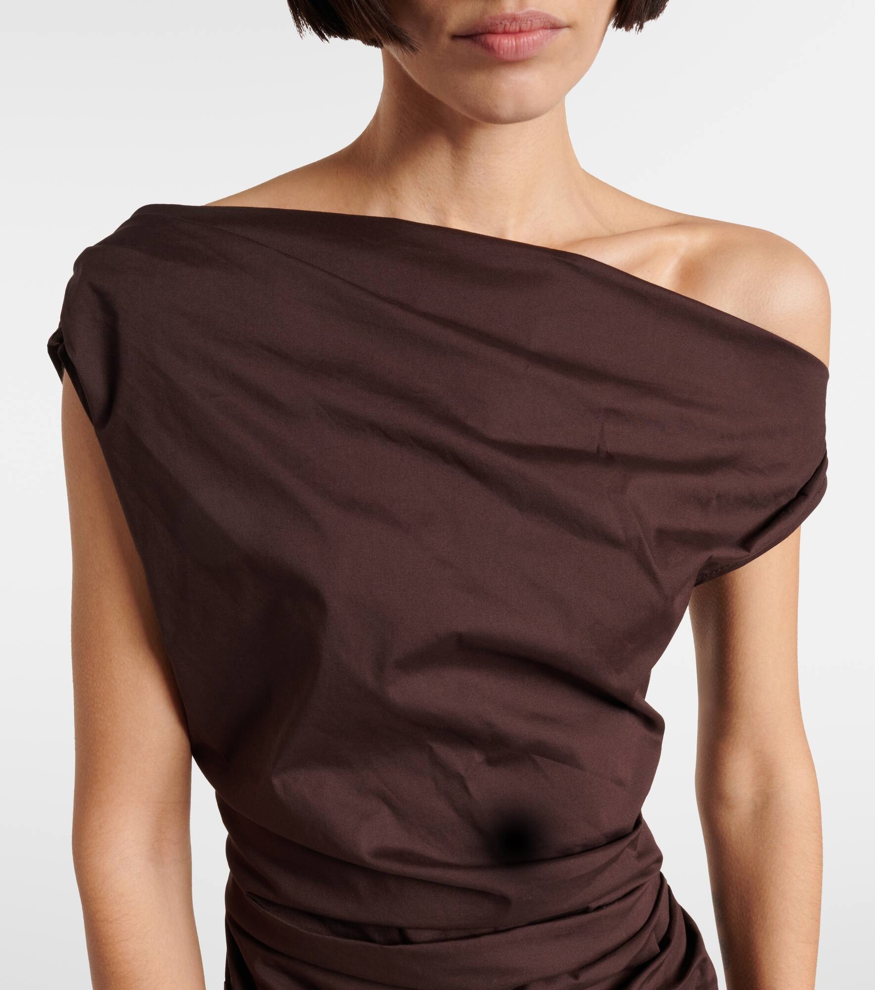 Phare one-shoulder cotton maxi dress - 4