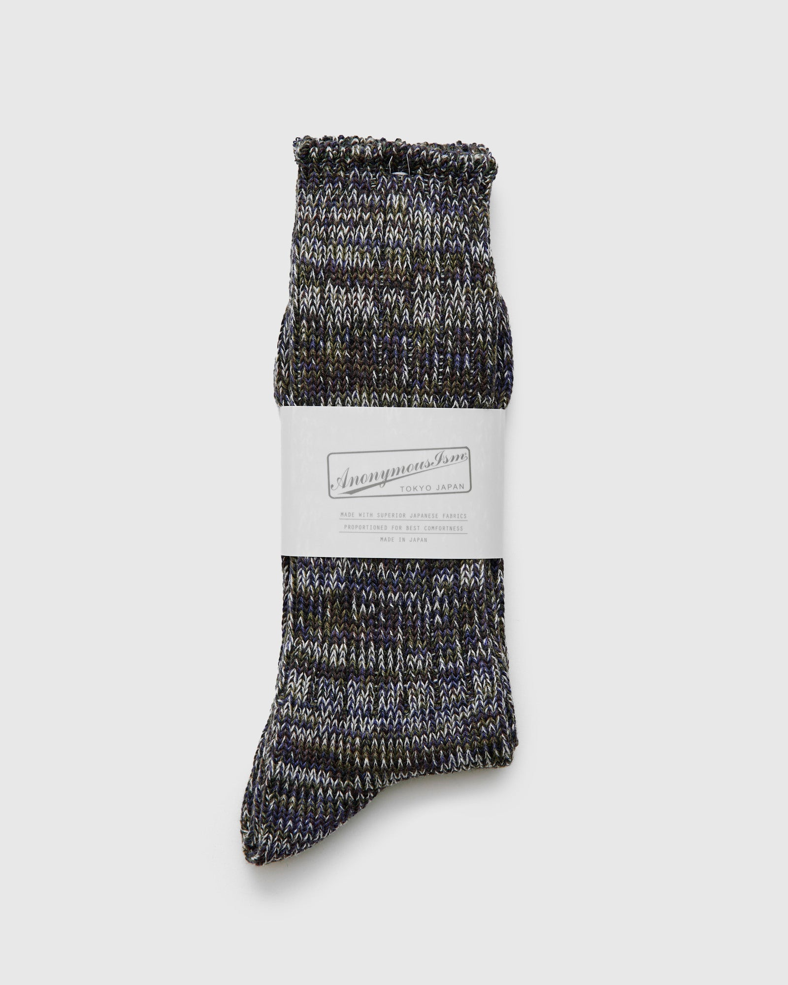 Melange Crew Sock in Cavern - 1