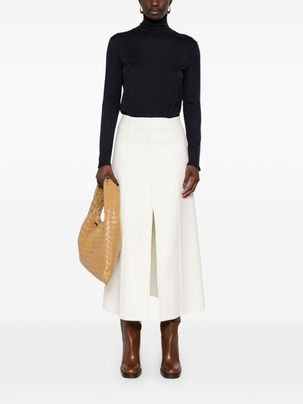 turtleneck fine-knit sweater - 2