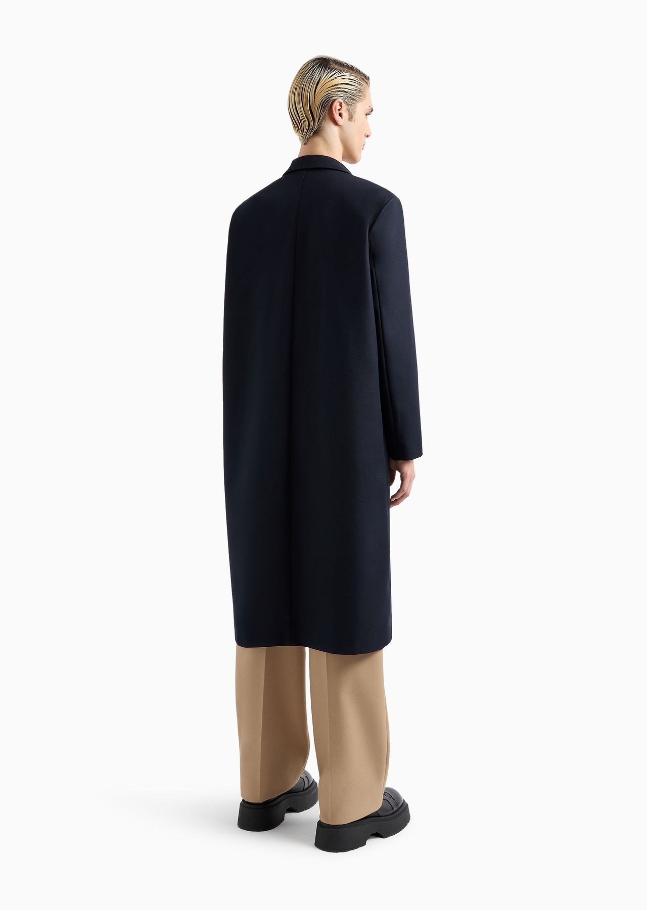 Single-breasted trench coat in a heavyweight, virgin wool-blend gabardine - 3