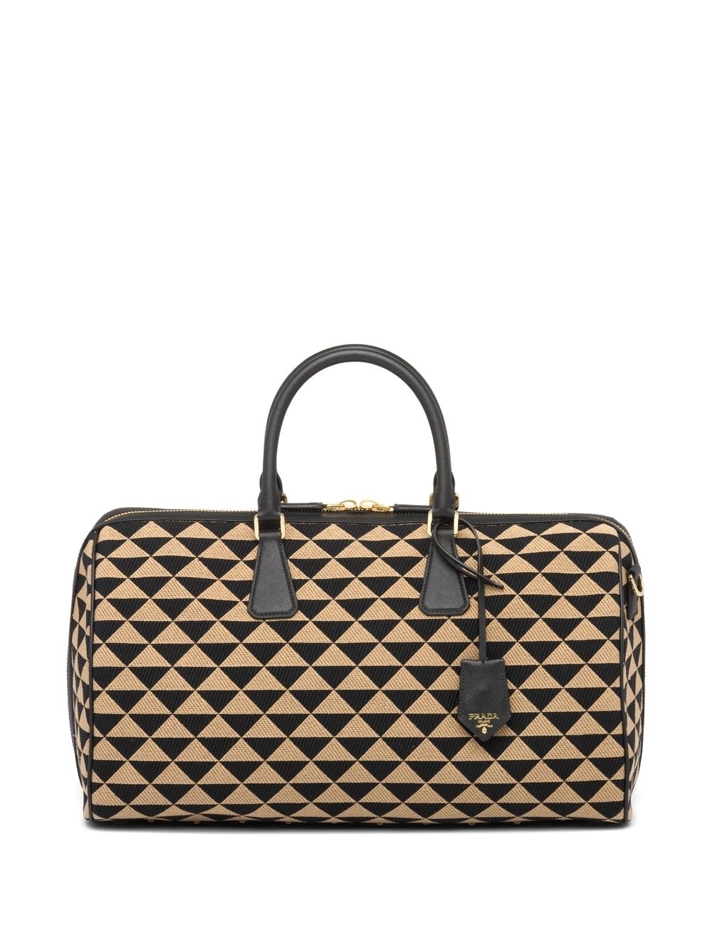 Symbole embroidered fabric travel bag - 3