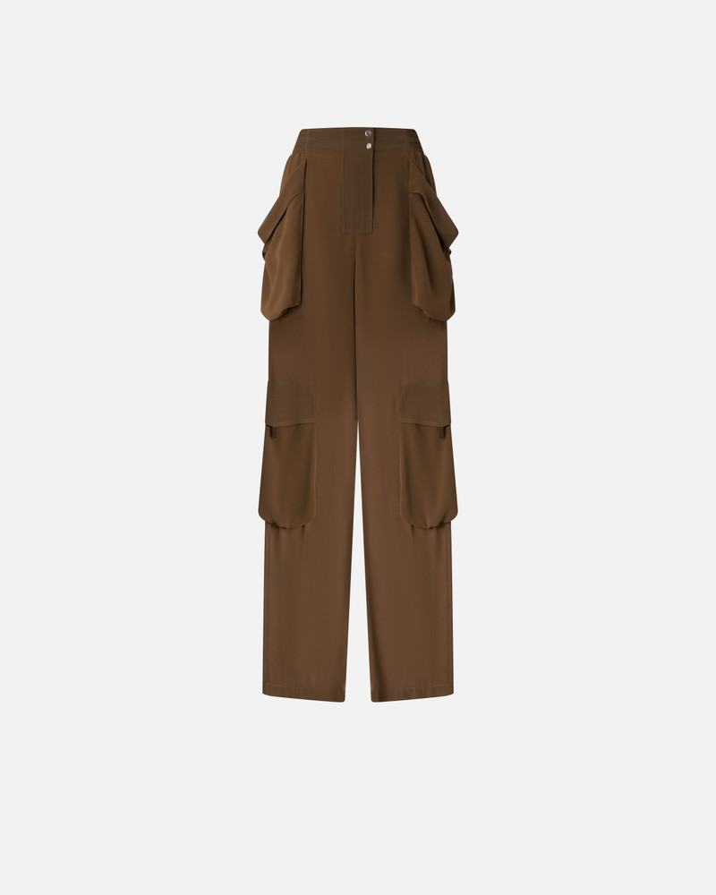 SHEER GEORGETTE CARGO TROUSERS 1