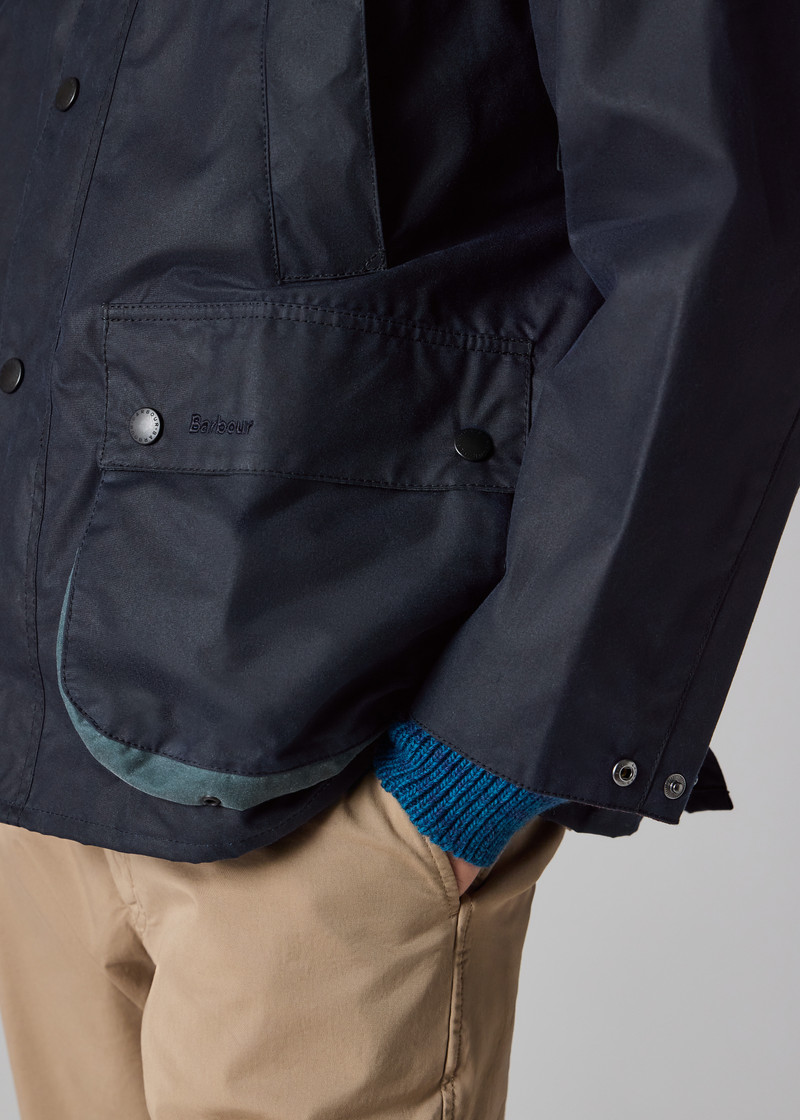 Paul Smith loves Barbour - Night Sky Oversized Bedale Wax Jacket 15