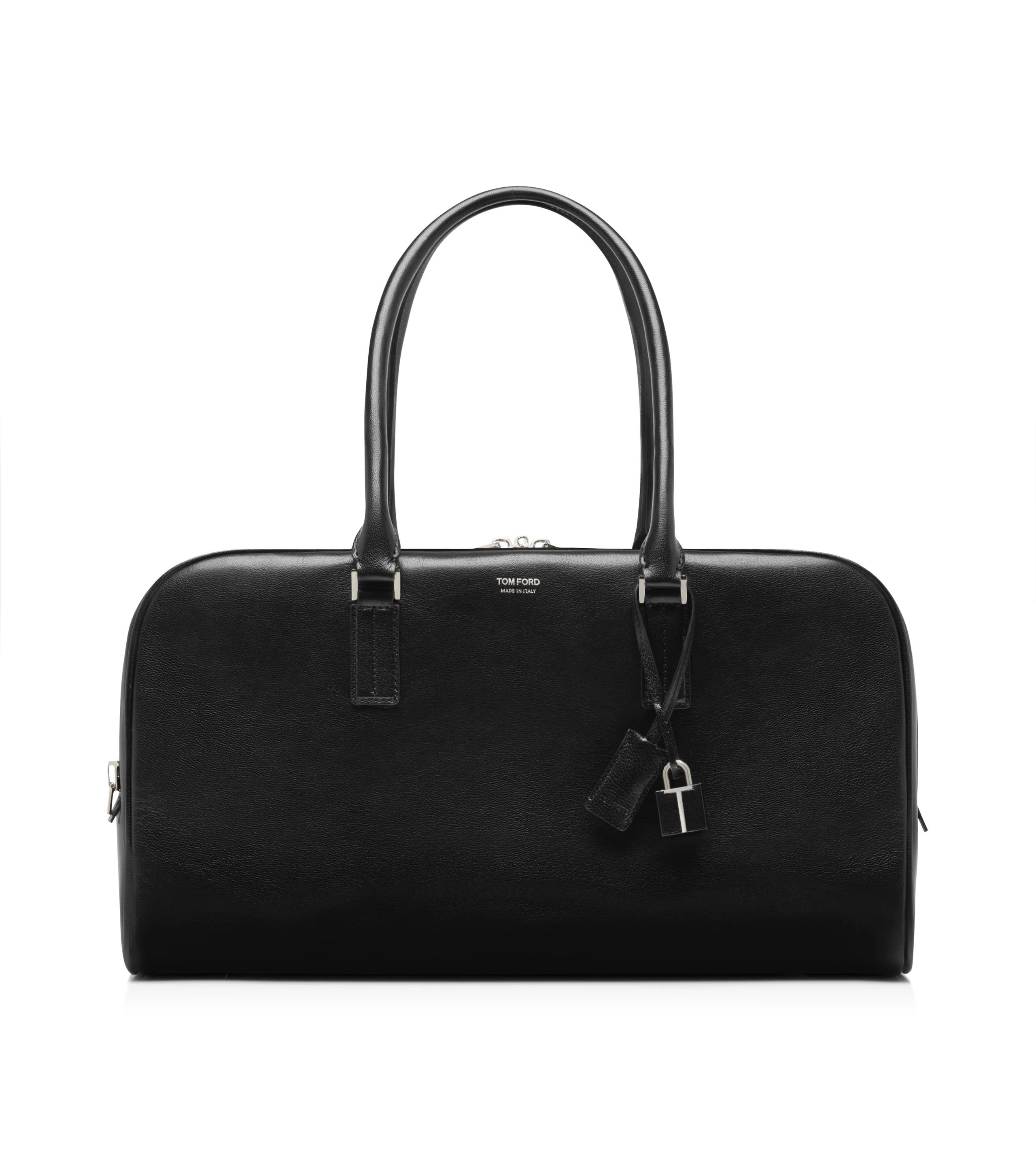 SUPPLE GRAIN LEATHER DOUBLE ZIP BOWLING BAG - 1