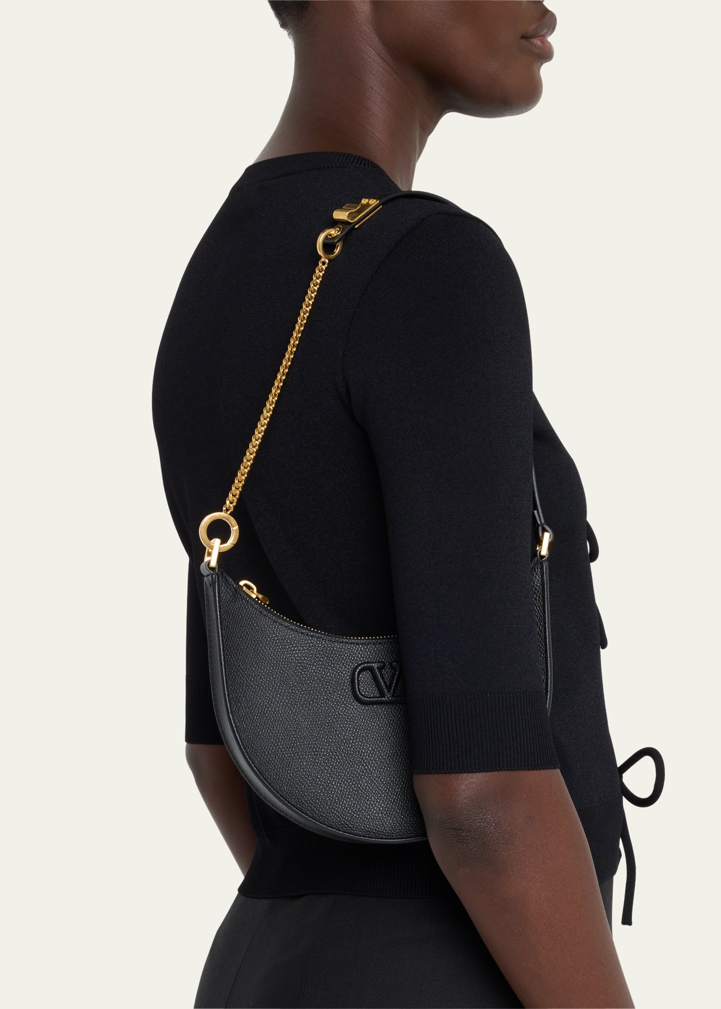 VLOGO Mini Leather Hobo Bag - 2