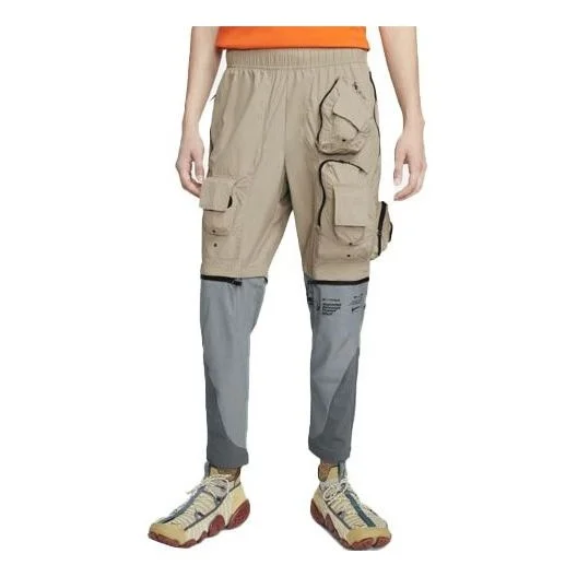 Men's Nike ISPA Series Big Pocket Zipper Detachable Pants Casual Long Pants/Trousers Khaki DD3796-24 - 1
