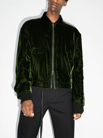 Haider Ackermann reversible velvet bomber jacket outlook