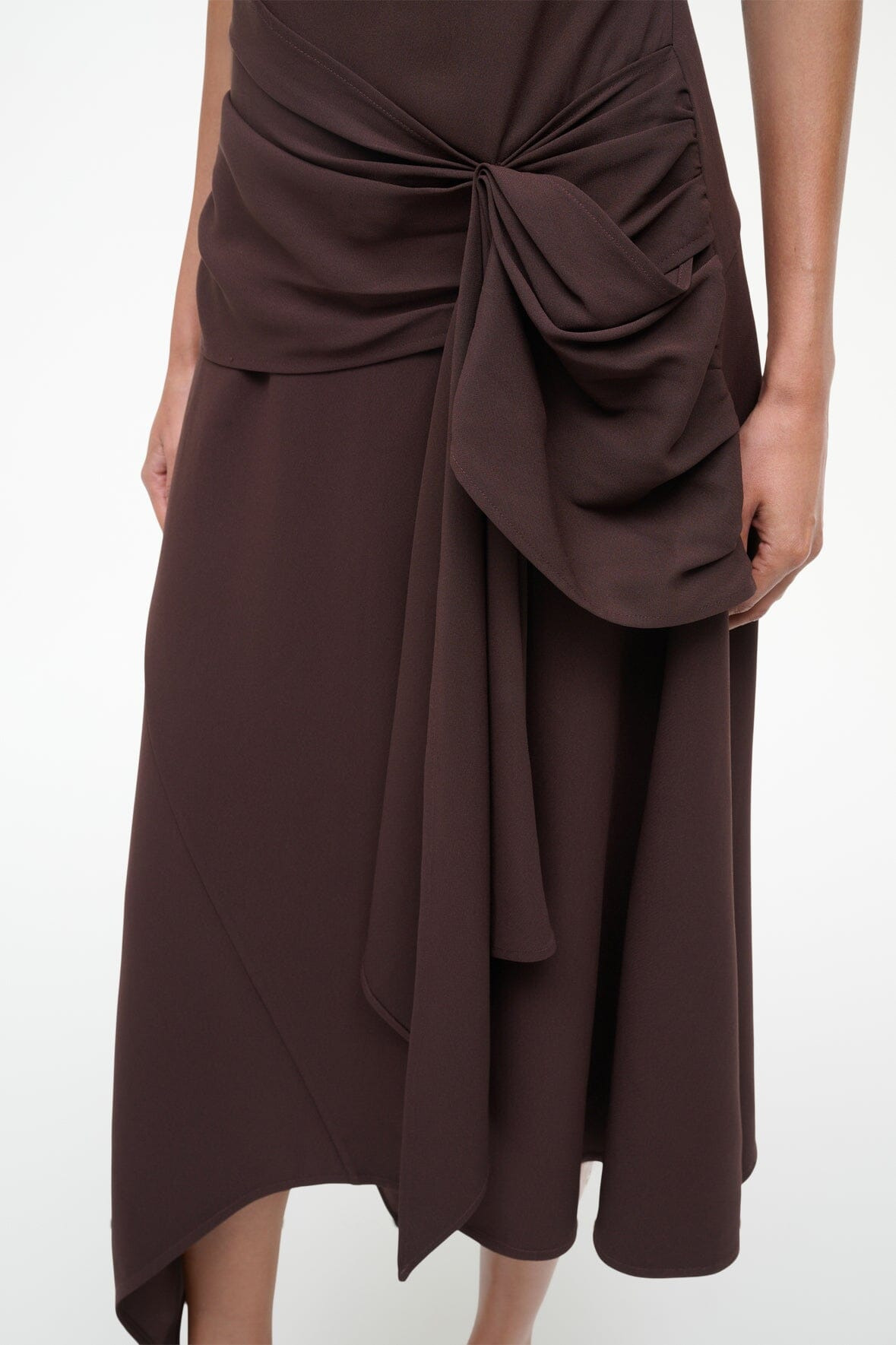 STAUD DAVINA DRESS EARTH - 8