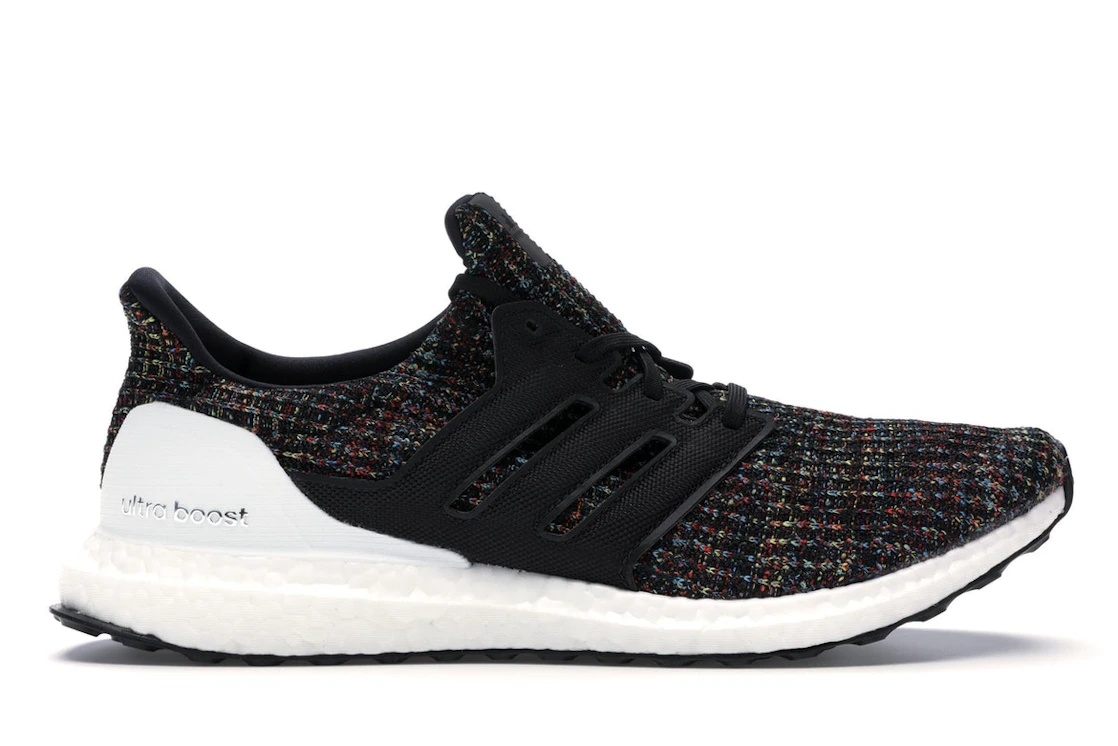 adidas Ultra Boost 4.0 Black Multi-Color White Heel Cage - 1