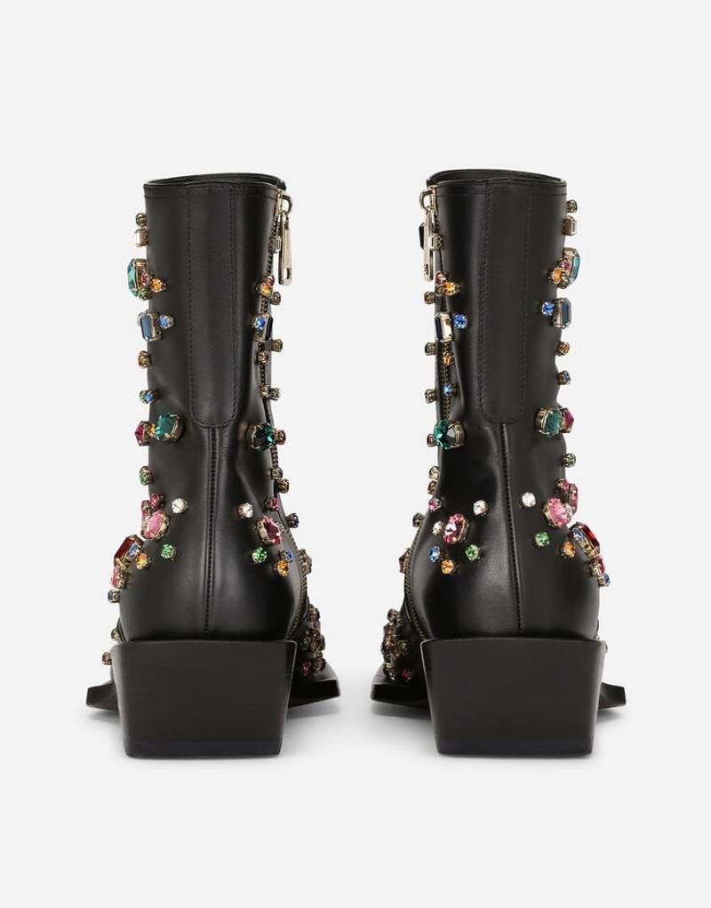 Dolce & Gabbana Embroidered Shiny Tex boots outlook