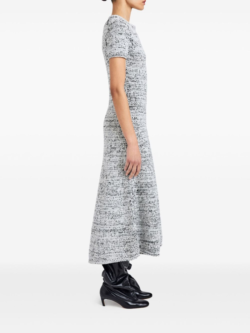 short-sleeve speckled knit midi dress 3