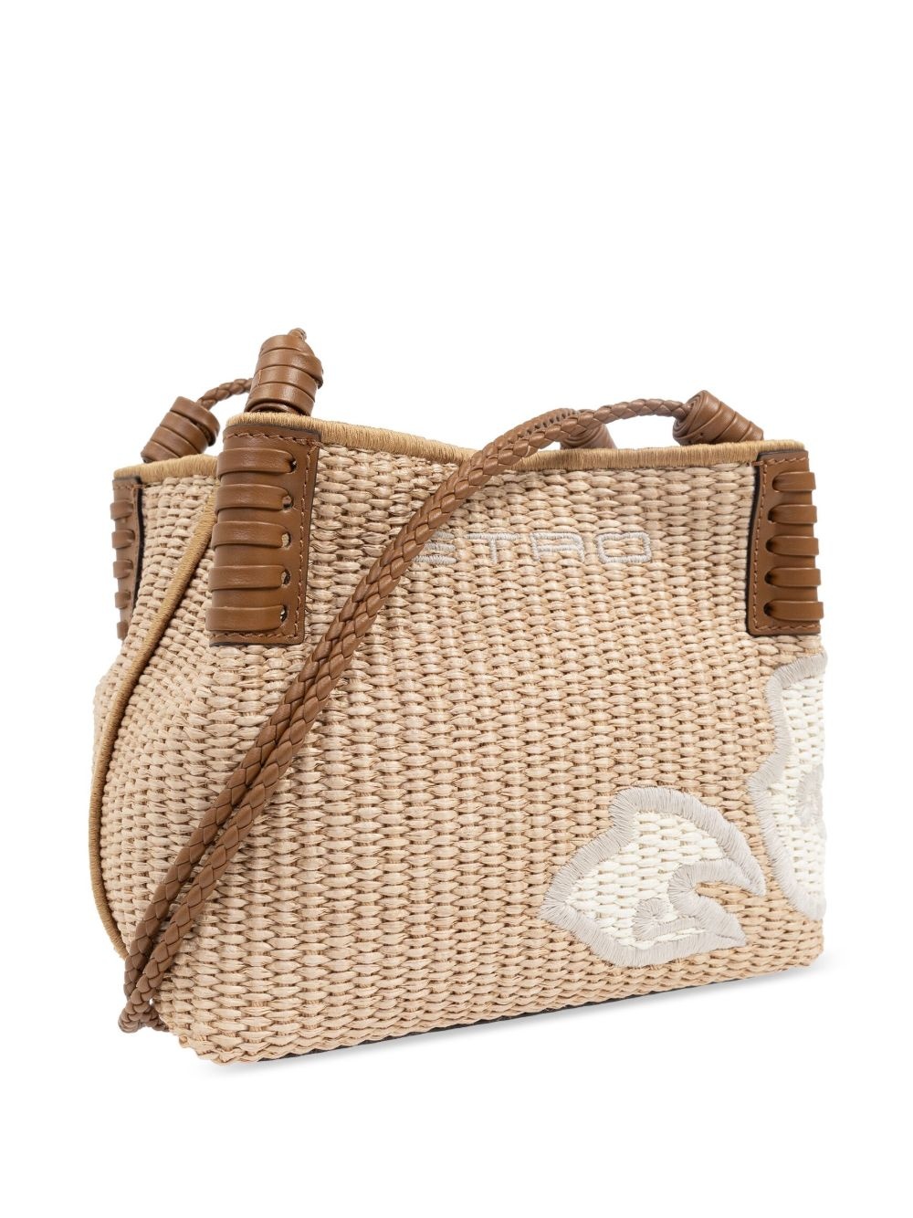 embroidered-design shoulder bag - 4