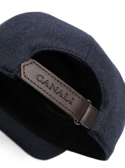 Canali debossed-logo wool baseball cap outlook