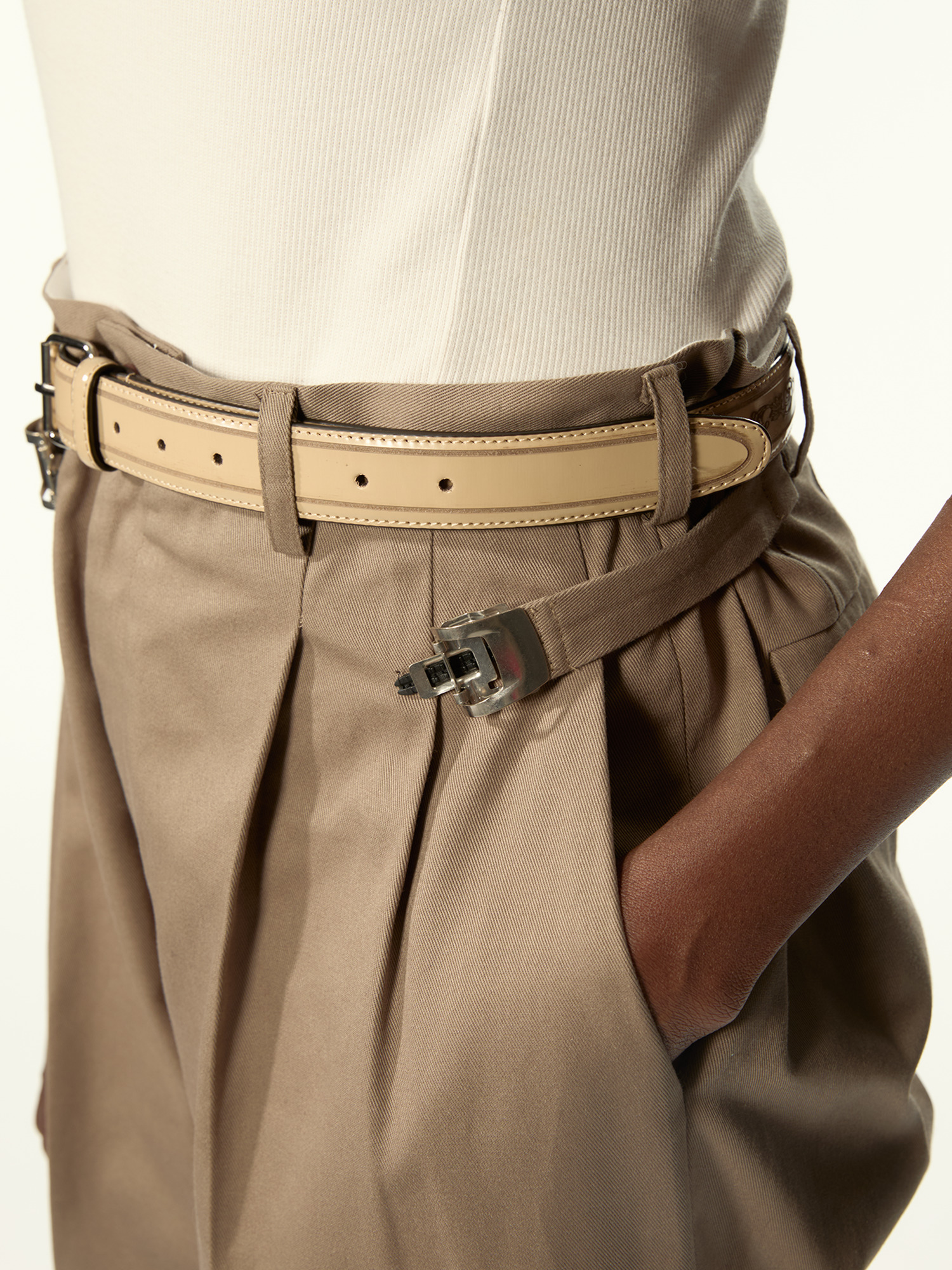 Regolatore Double Pleats Kakhi - 3