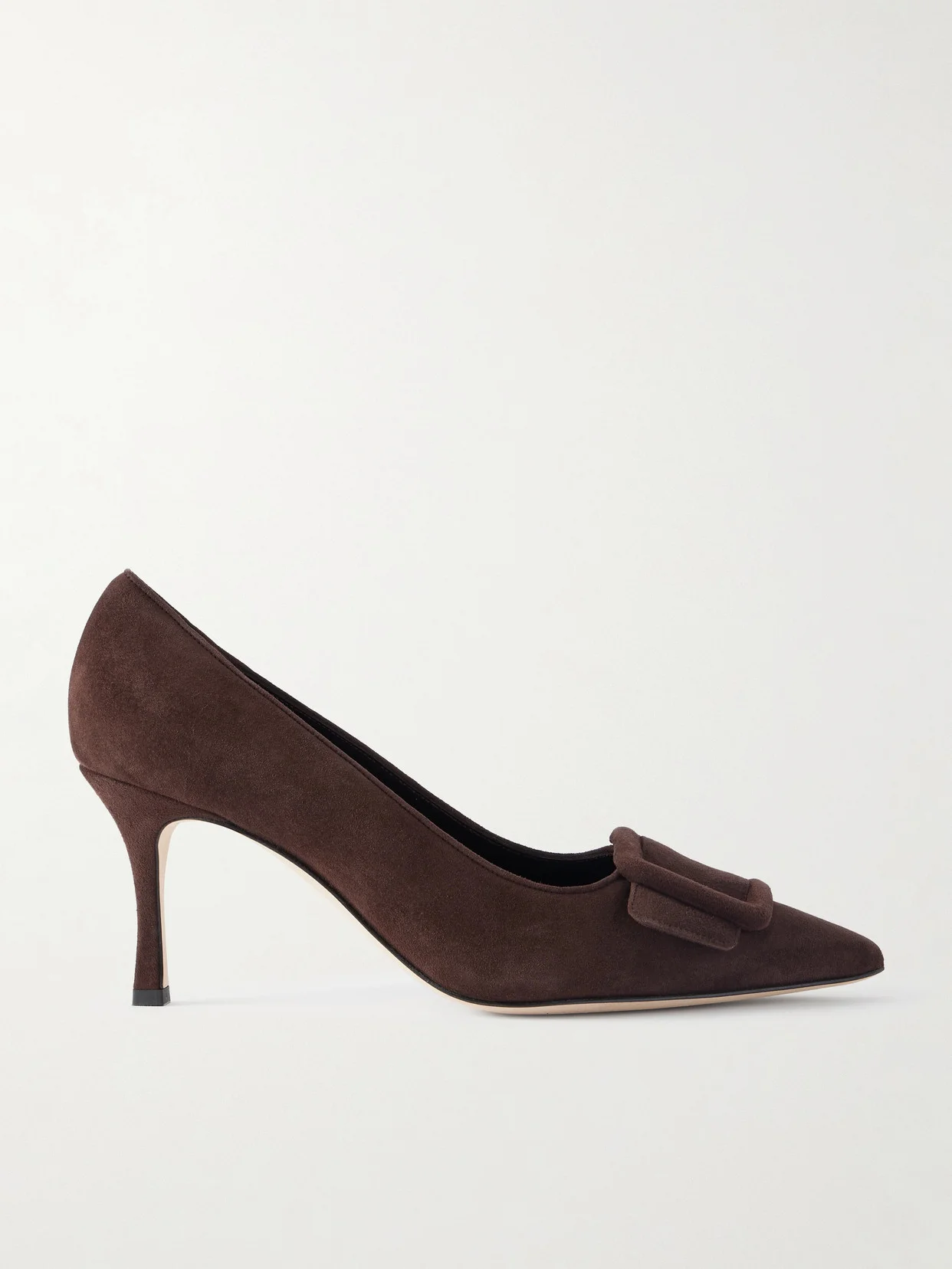 Maysale 70 Buckled Suede Pumps - 1