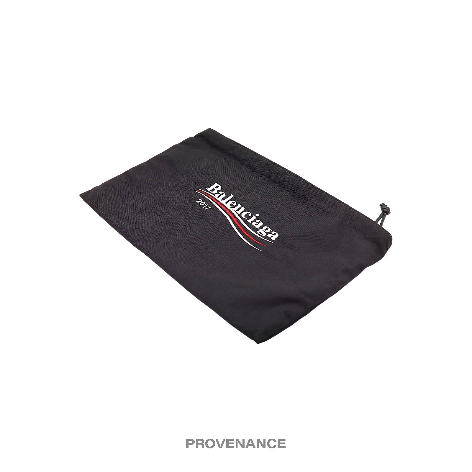 Balenciaga Campaign Logo Zip Clutch Bag - Black - 4