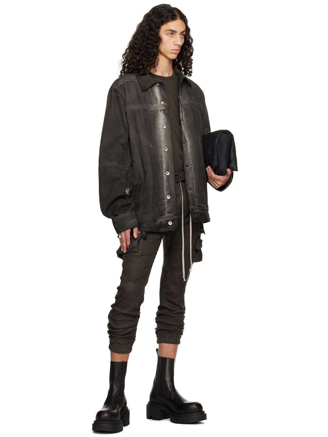 Gray Porterville Leather Pants - 4