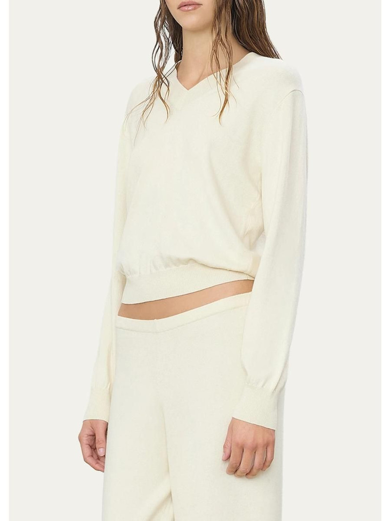 Lennox Cotton-Cashmere V-Neck Sweater 4