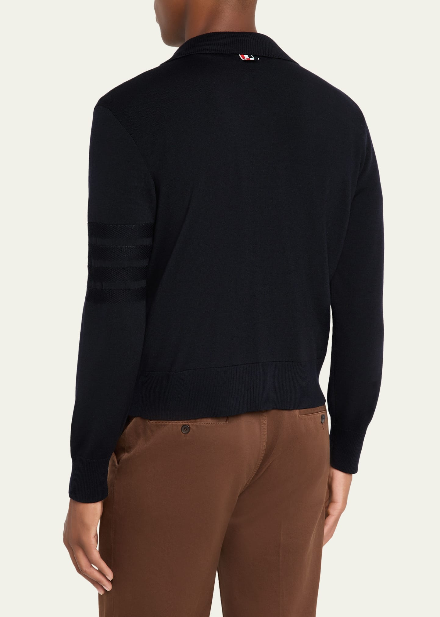 Men's Double-Face Knit Full-Zip Sweater - 3