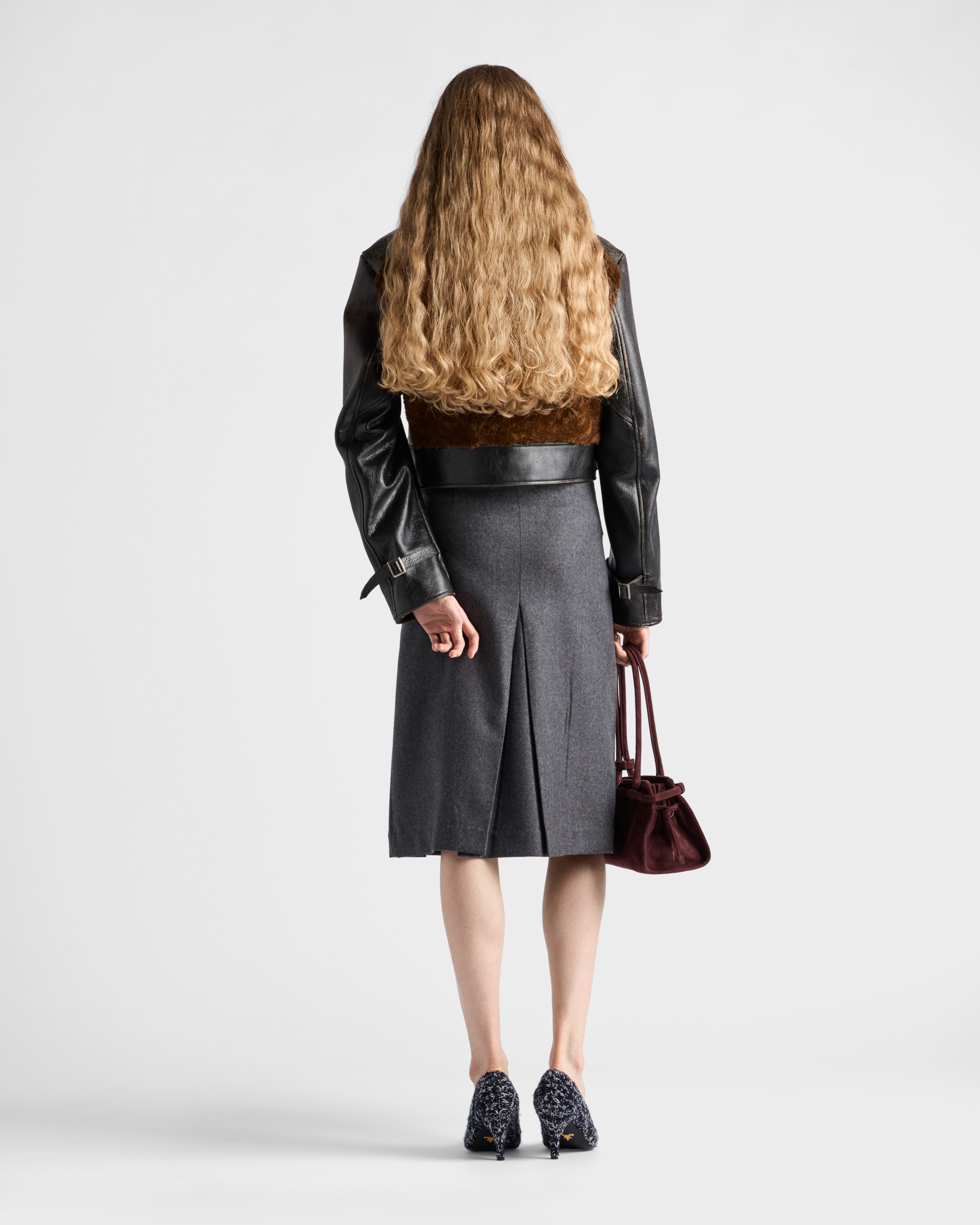 Pleated flannel skirt - 5