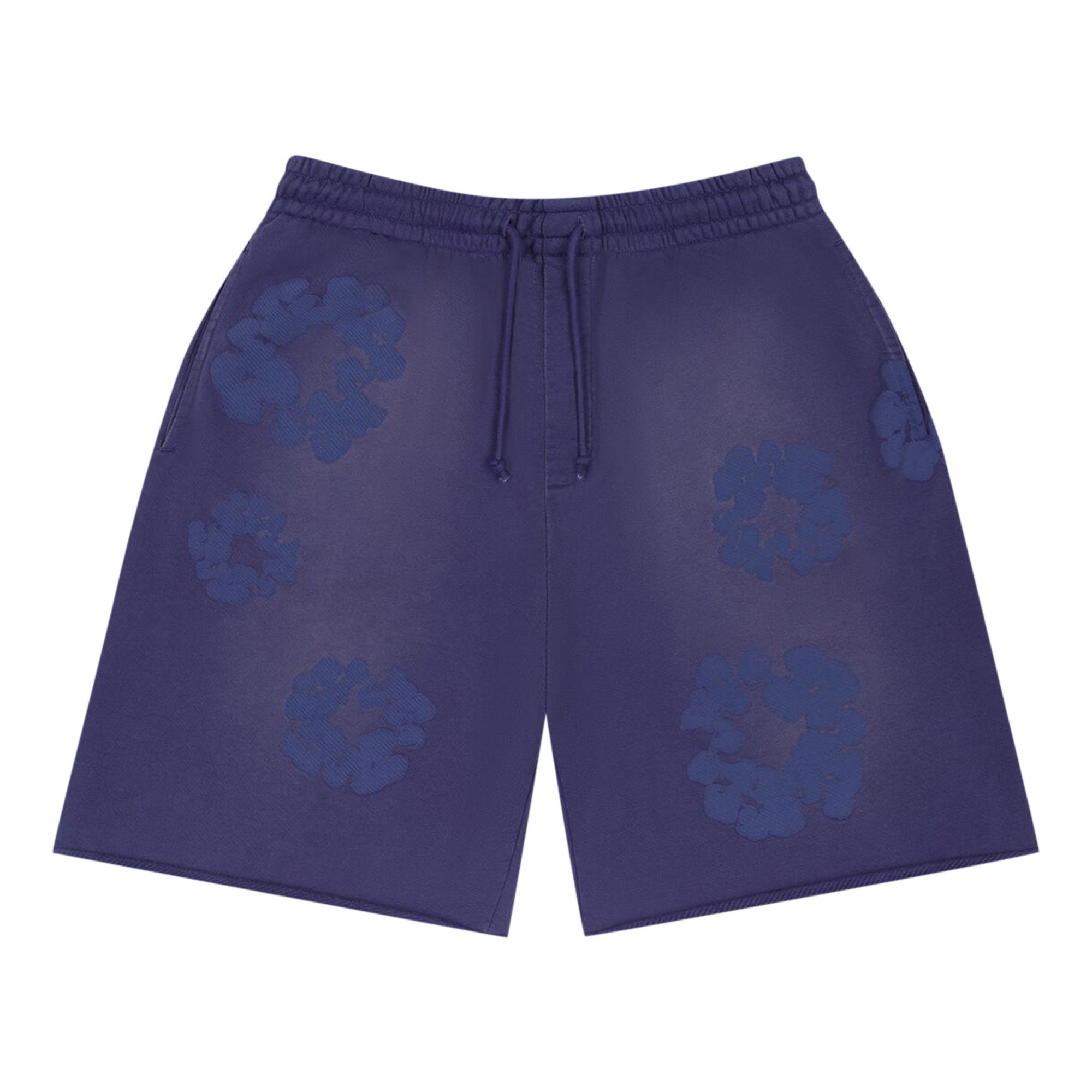 Denim Tears Mono Cotton Wreath Sweat Shorts 'Washed Blue' - 1
