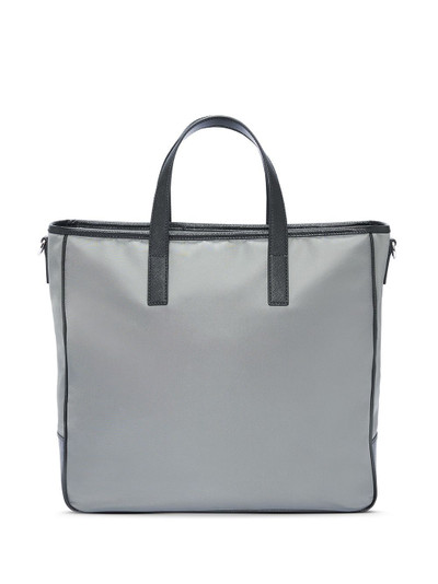 Prada logo plaque tote outlook