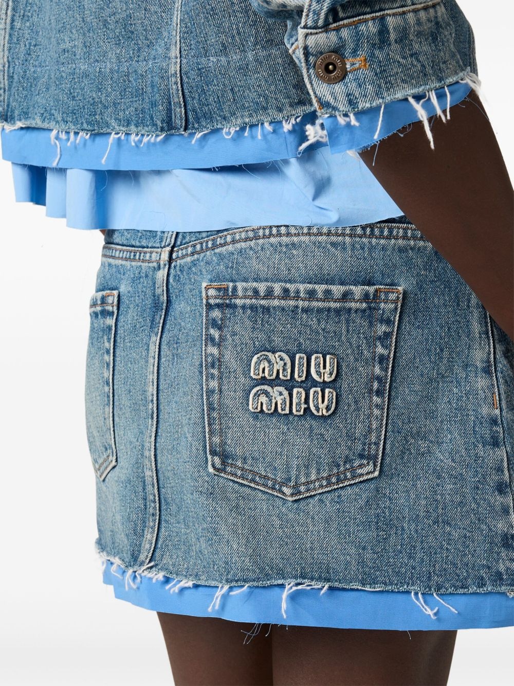 denim mini skirt - 5