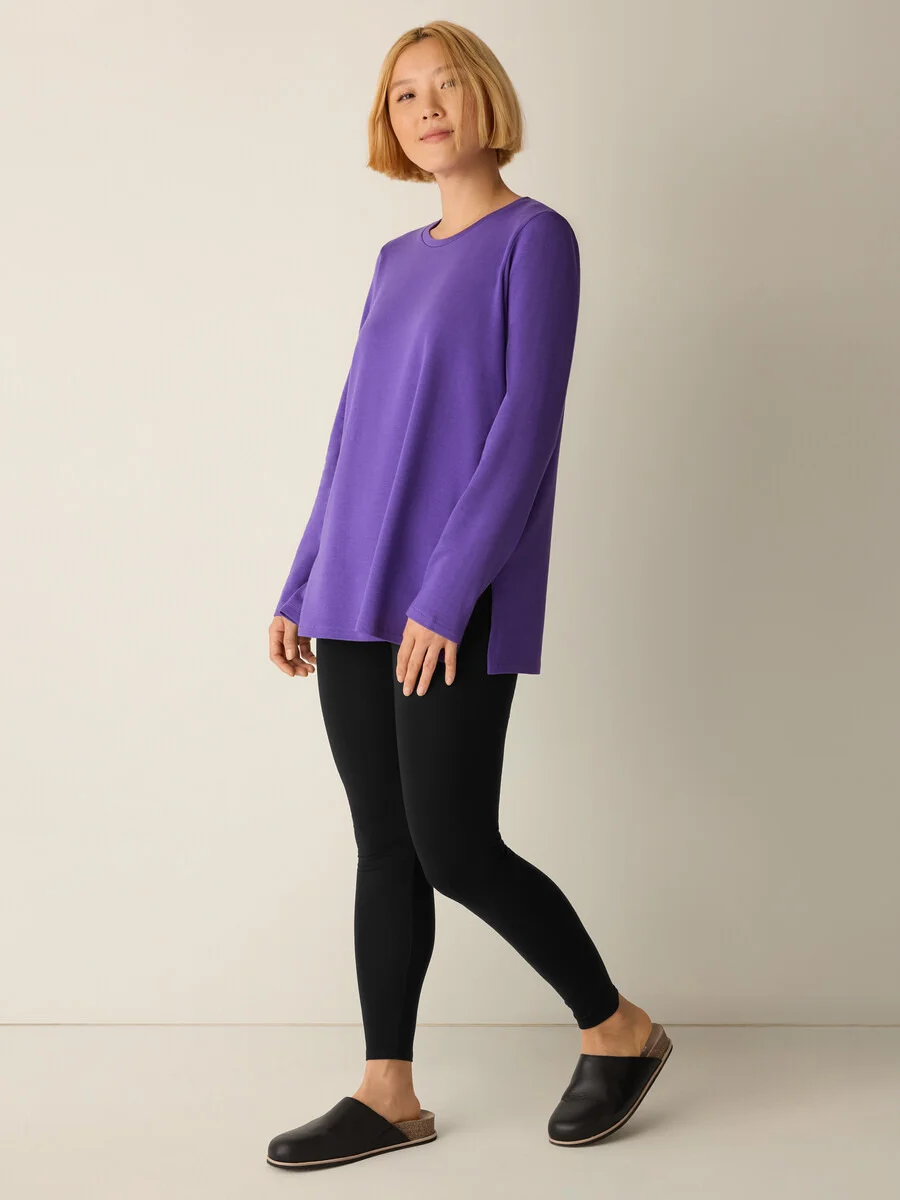 Cozy Brushed Terry Hug Long Top - 1