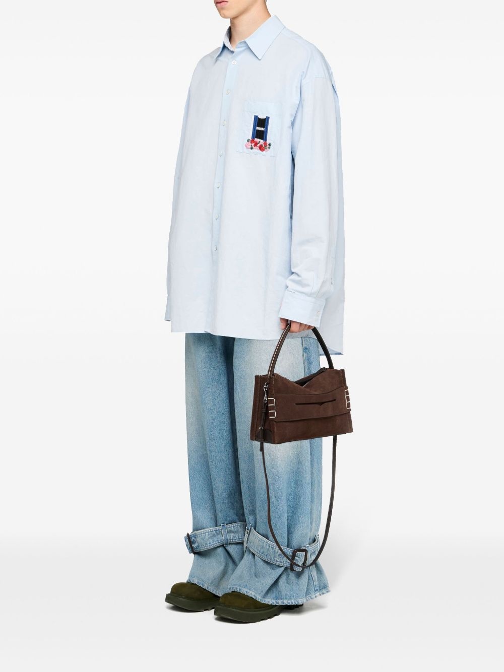 buckled cuff jeans - 2