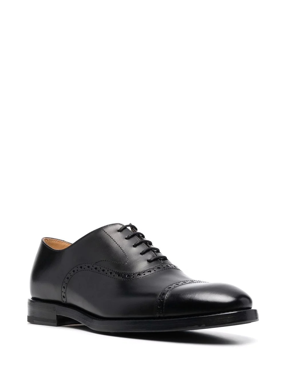 brogue lace-up leather shoes - 2