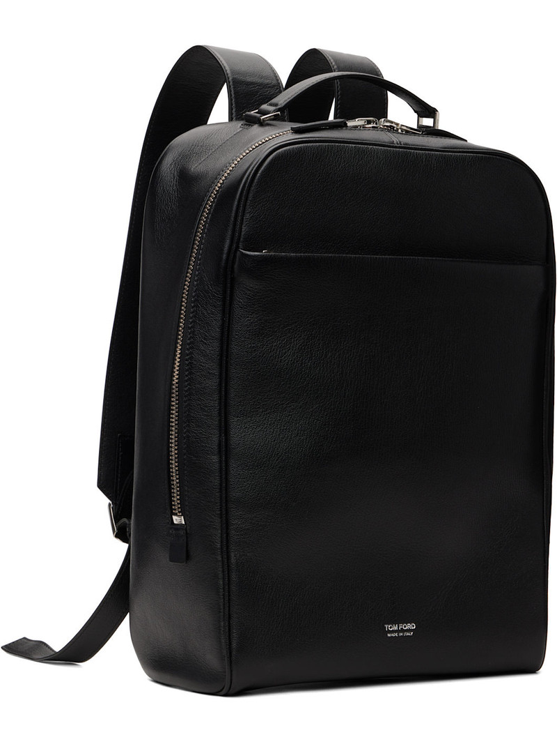 TOM FORD Black Grain Leather Minimal Backpack outlook