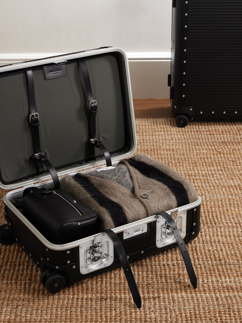 Bank Spinner 55cm Rubber-Trimmed Aluminium Suitcase Black 3