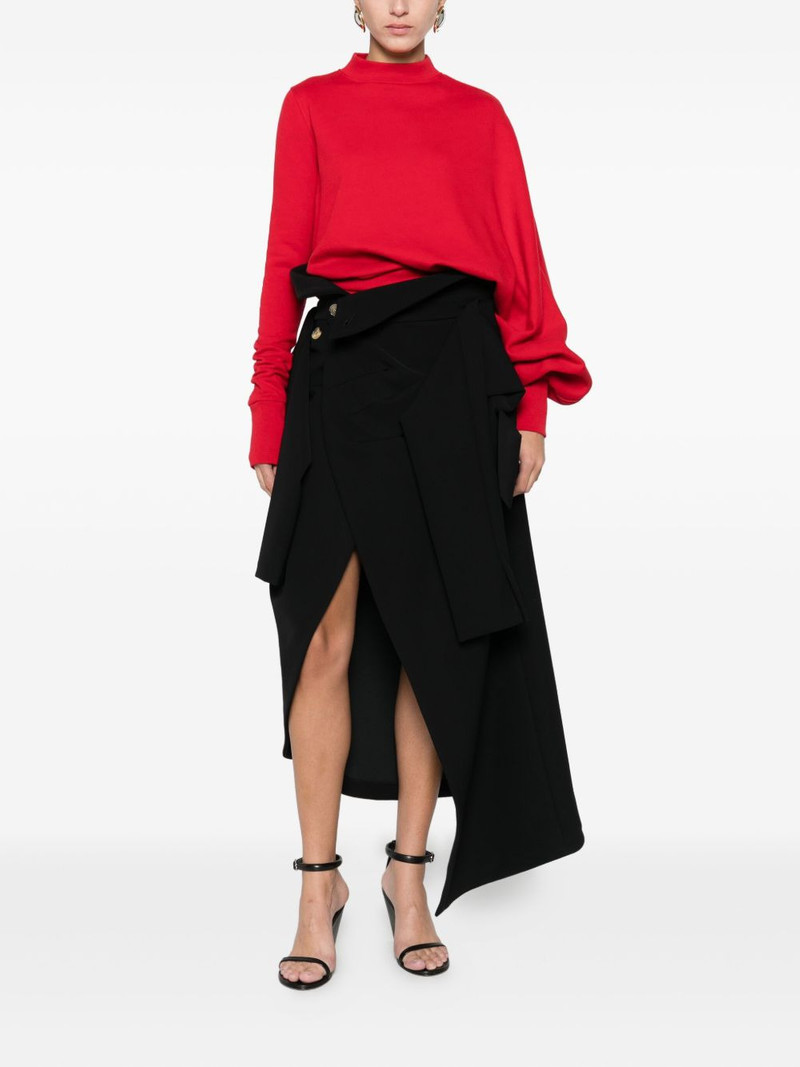 A.W.A.K.E. MODE draped long-sleeve top outlook