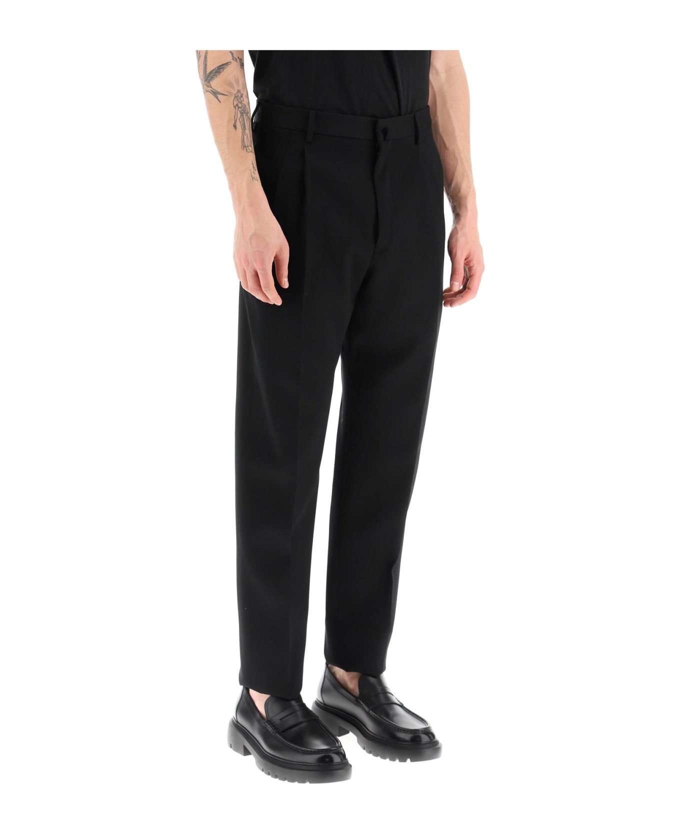 Wool Cigarette Trousers - 2