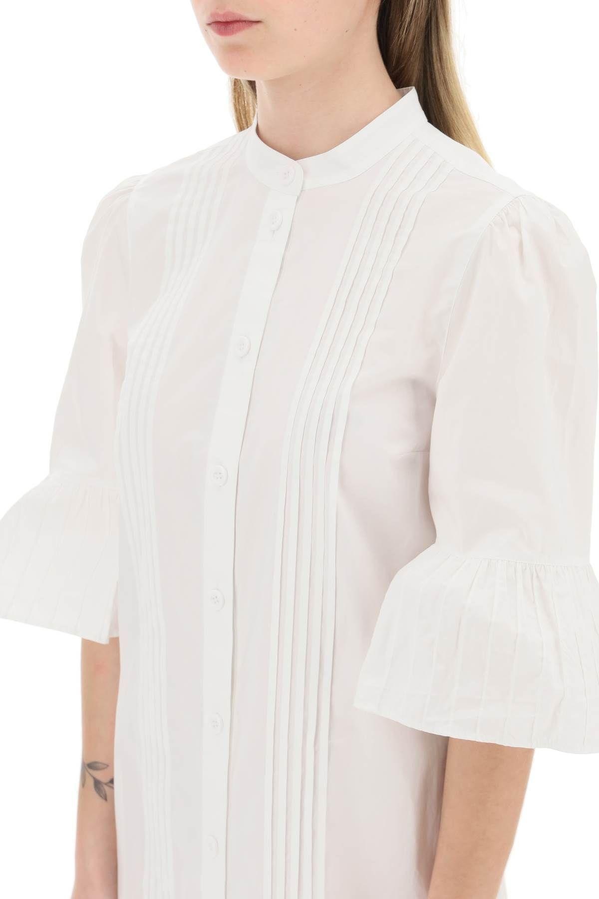 Bell sleeve shirt dress in organic cotton See By Chloe - 5