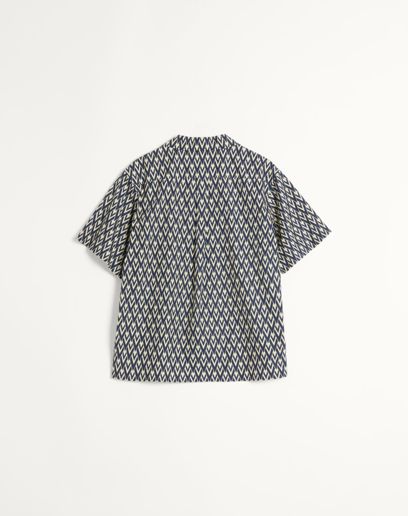 Valentino COTTON POPELINE BOWLING SHIRT WITH TOUTE LA V PRINT outlook