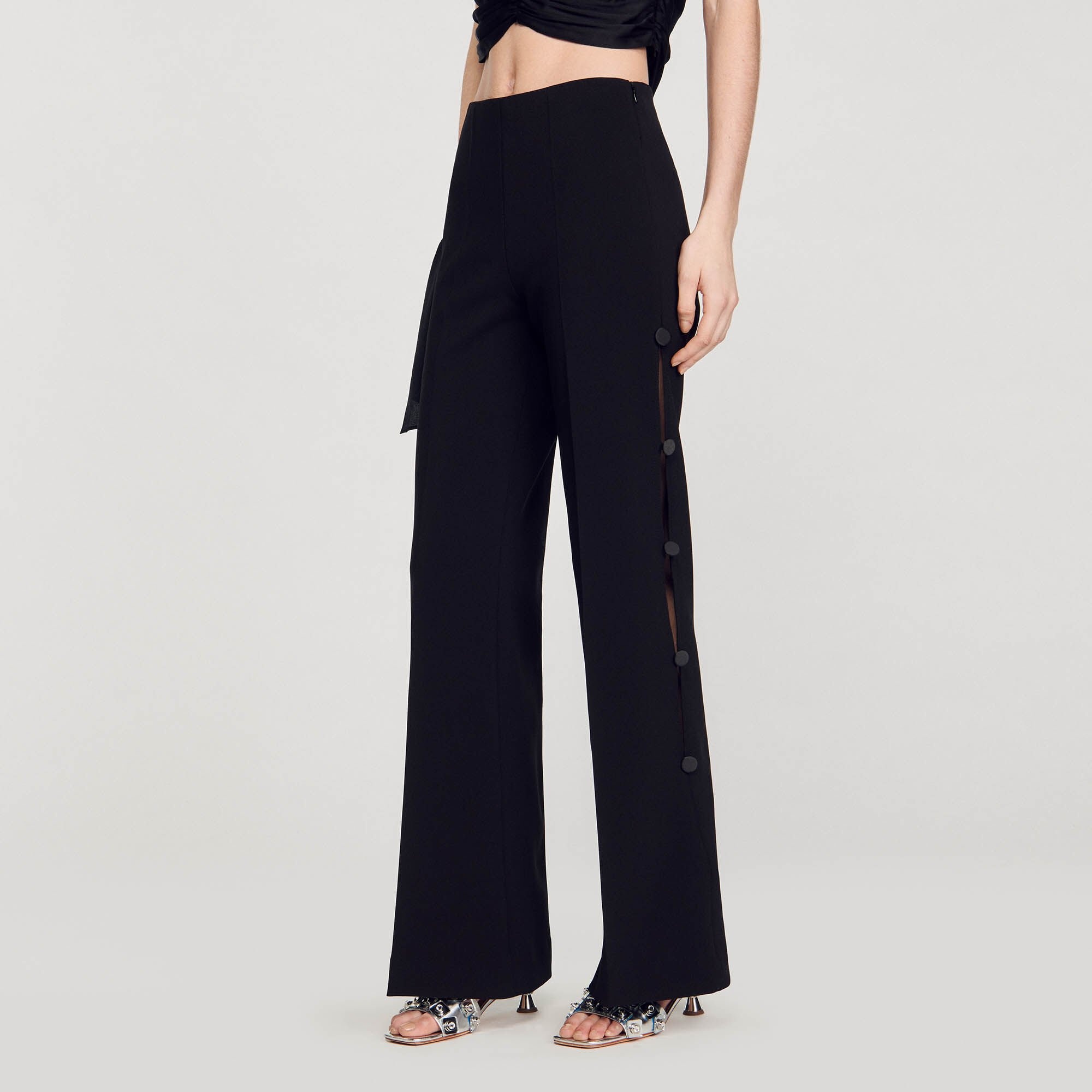 FLARED TROUSERS WITH CUTAWAY SIDES - 5