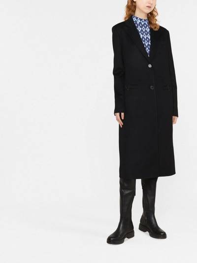 Valentino logo-plaque single-breasted coat outlook