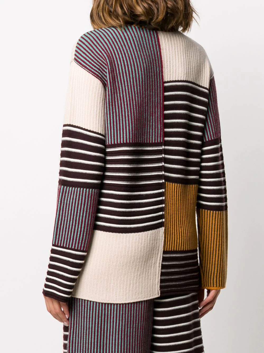 contrast-panel knit jumper - 4